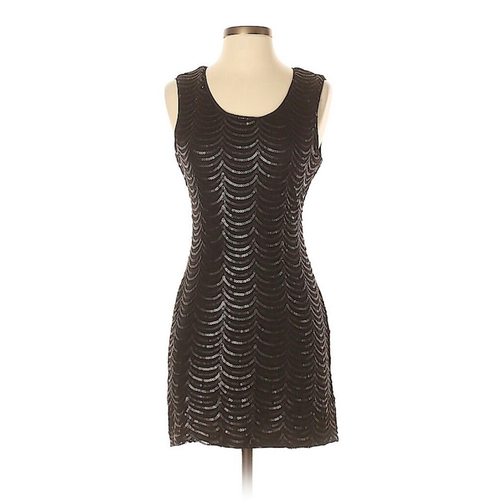 Esley Black Cocktail Dress with Sequins